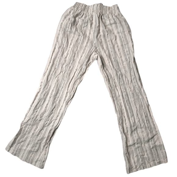 Sienna Sky Gray Striped Wide Leg Pants - Picture 2 of 4